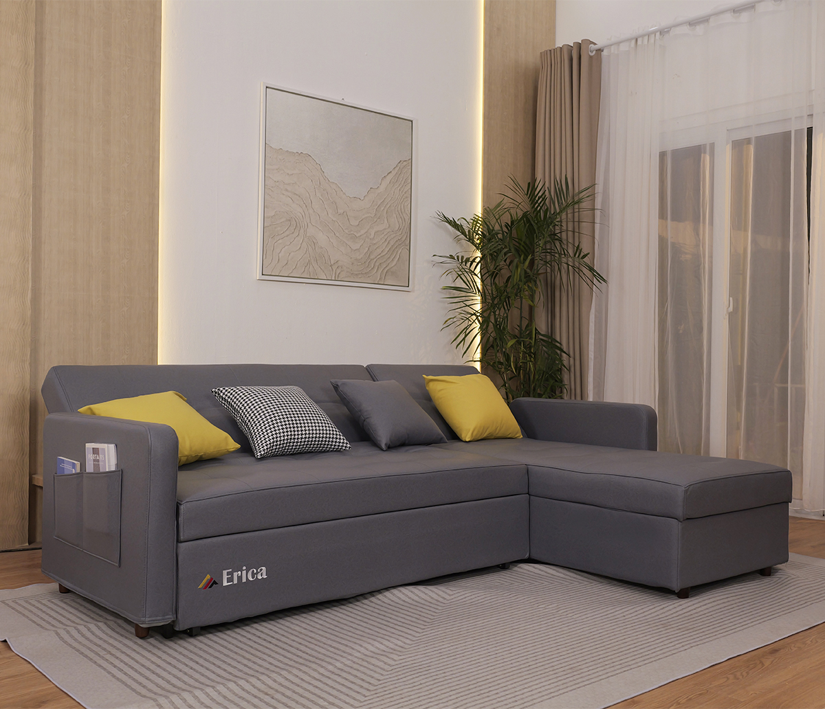 GIƯỜNG SOFA ĐA NĂNG ERICA - LX1 GHI